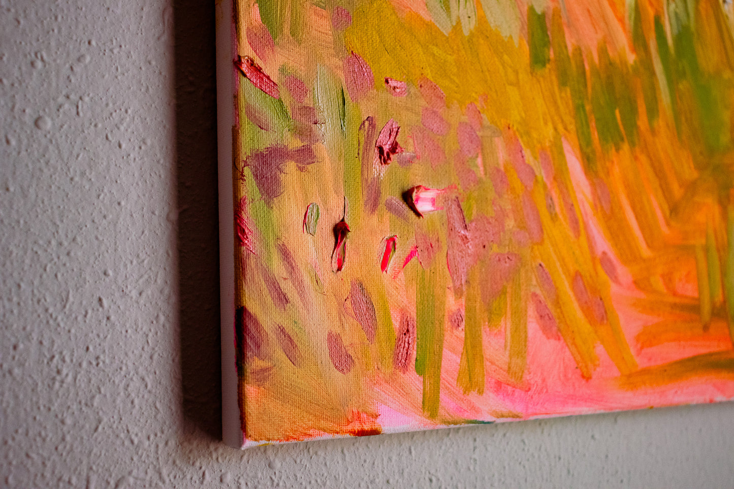 Pink Mountain Sunrise 16x20'' Oil on Canvas