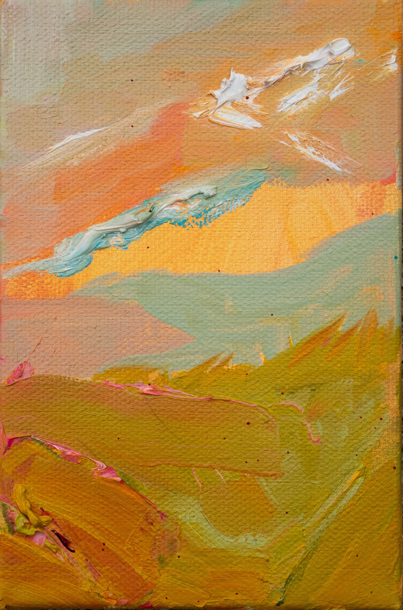 Mountainscape 2x4'' Oil on Canvas