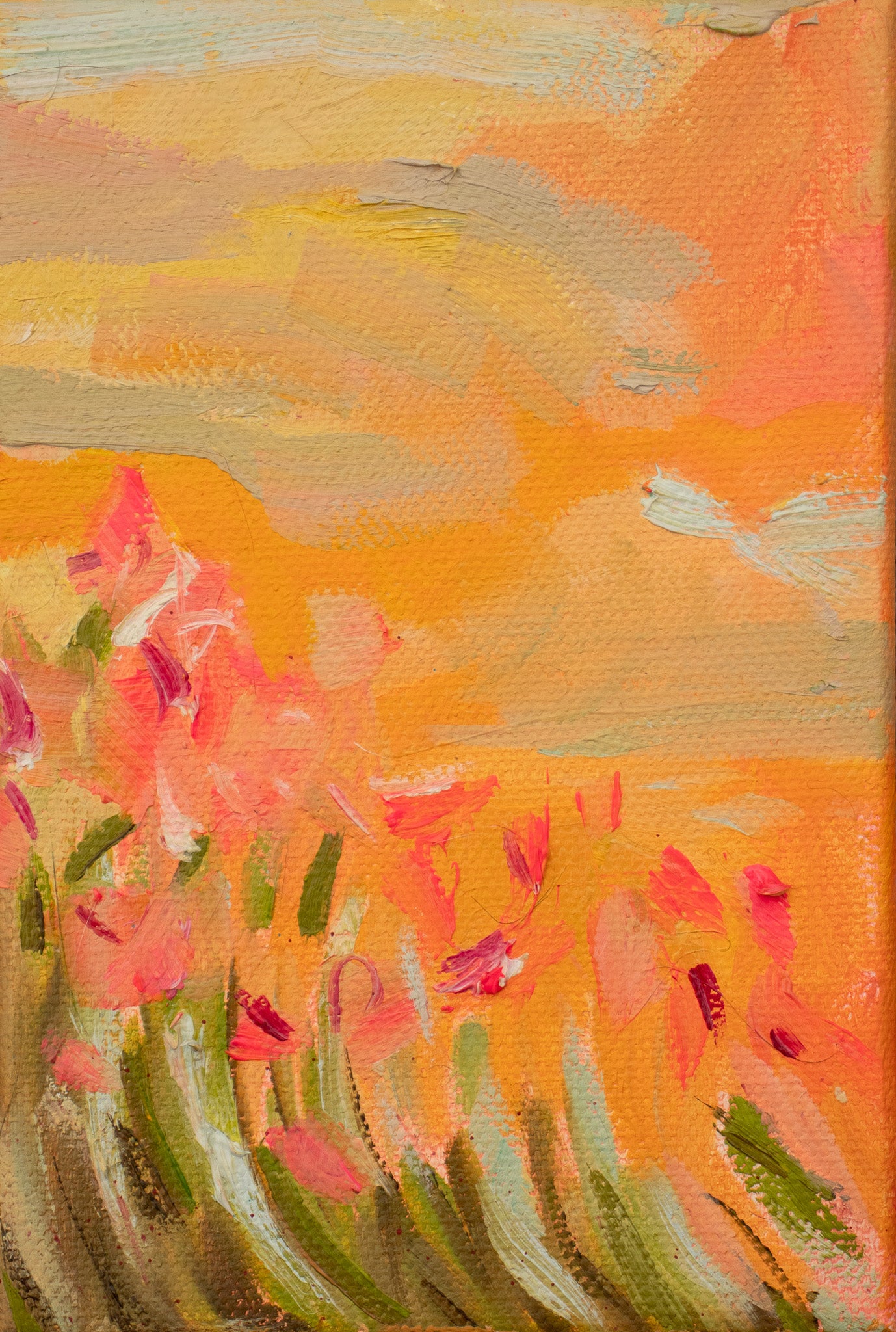 Flower Field 2x4'' Oil on Canvas