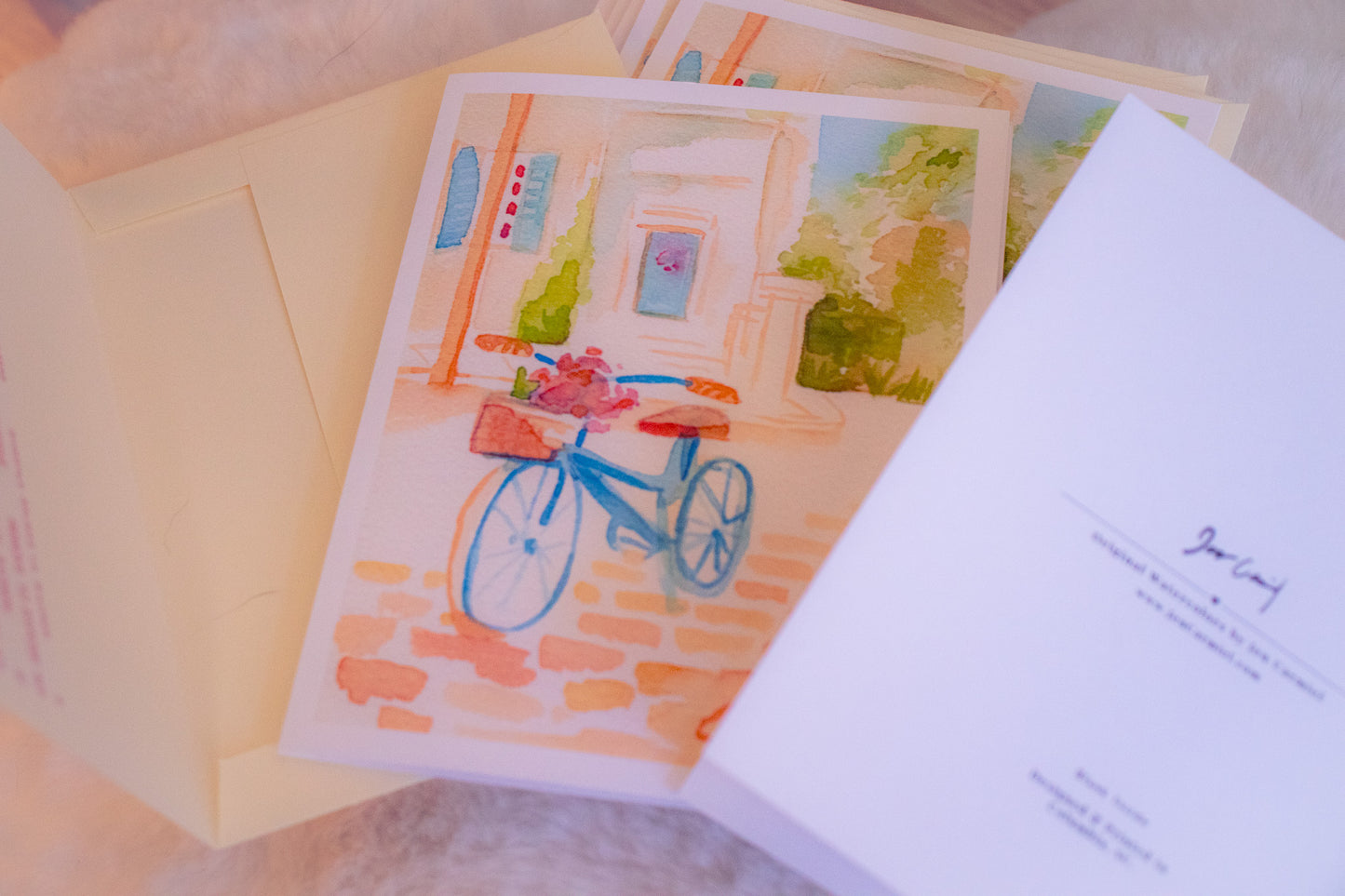 Blue Bicycle Greeting Cards