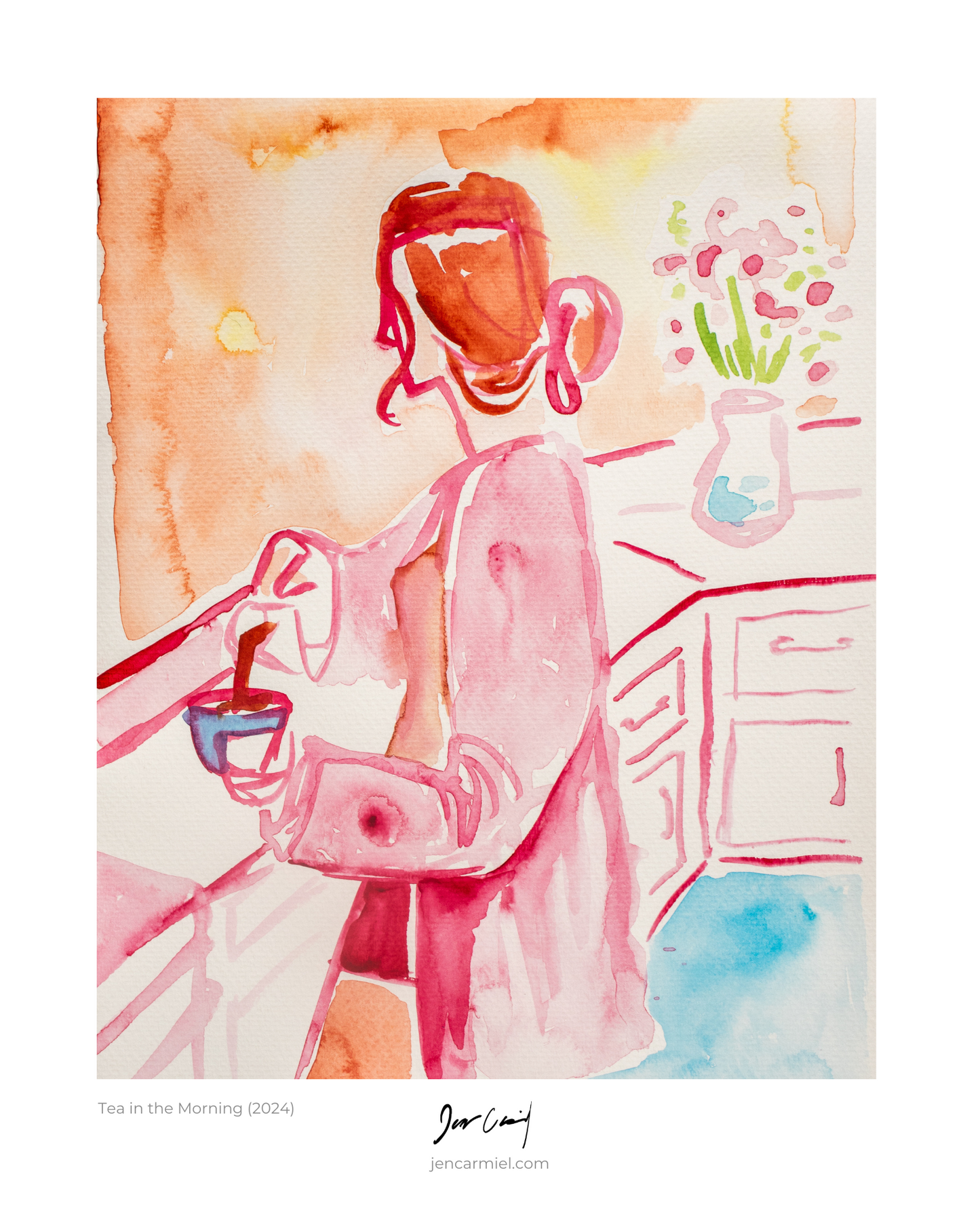 Pouring Tea Art Print