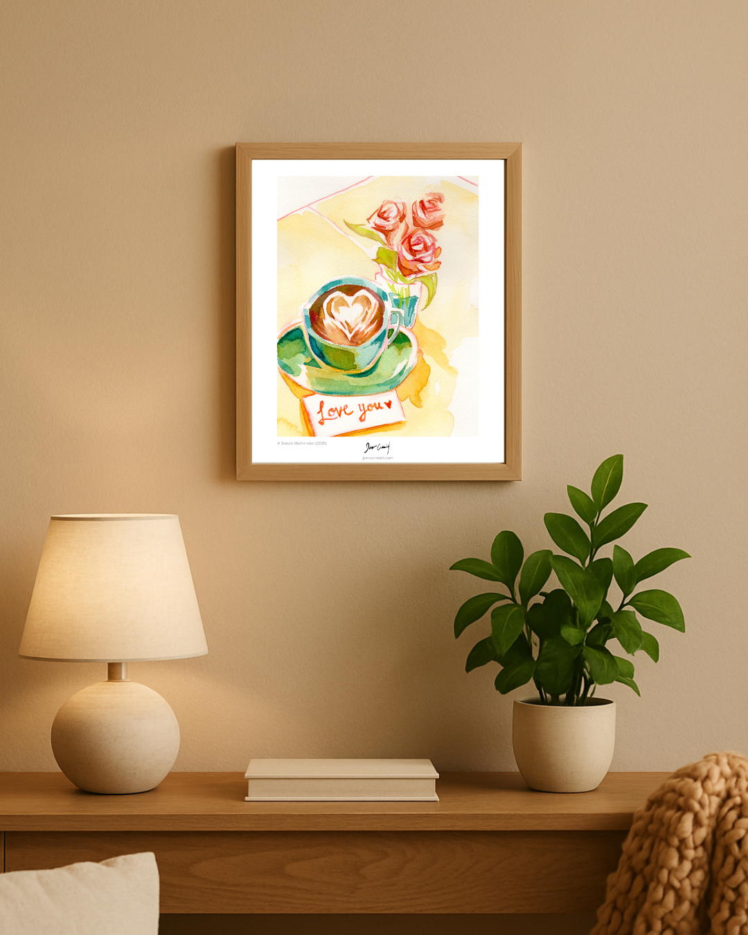 Love You Coffee Art Print