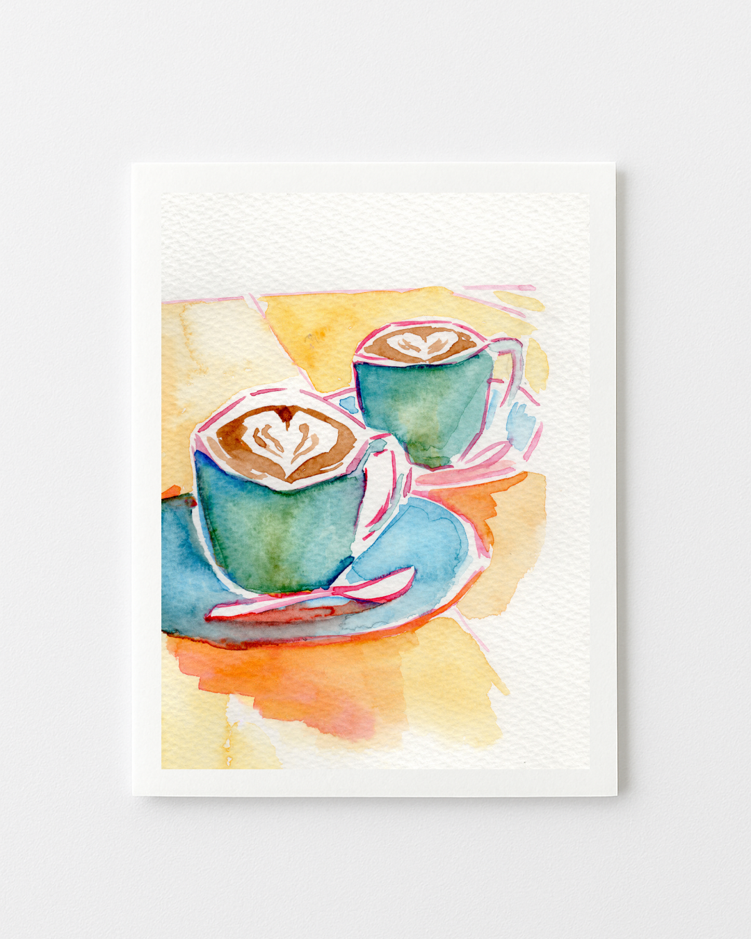 Two Lattes Greeting Cards