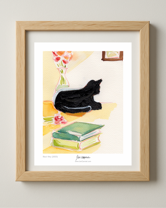 Black Kitty Art Print