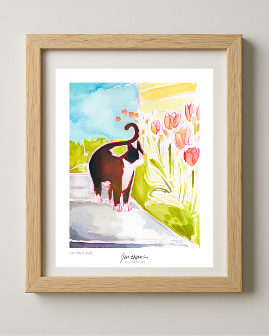 Tulip Kitty II Art Print