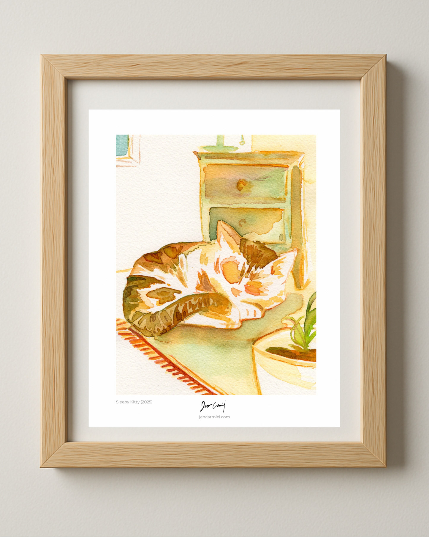 Sleepy Kitty Art Print