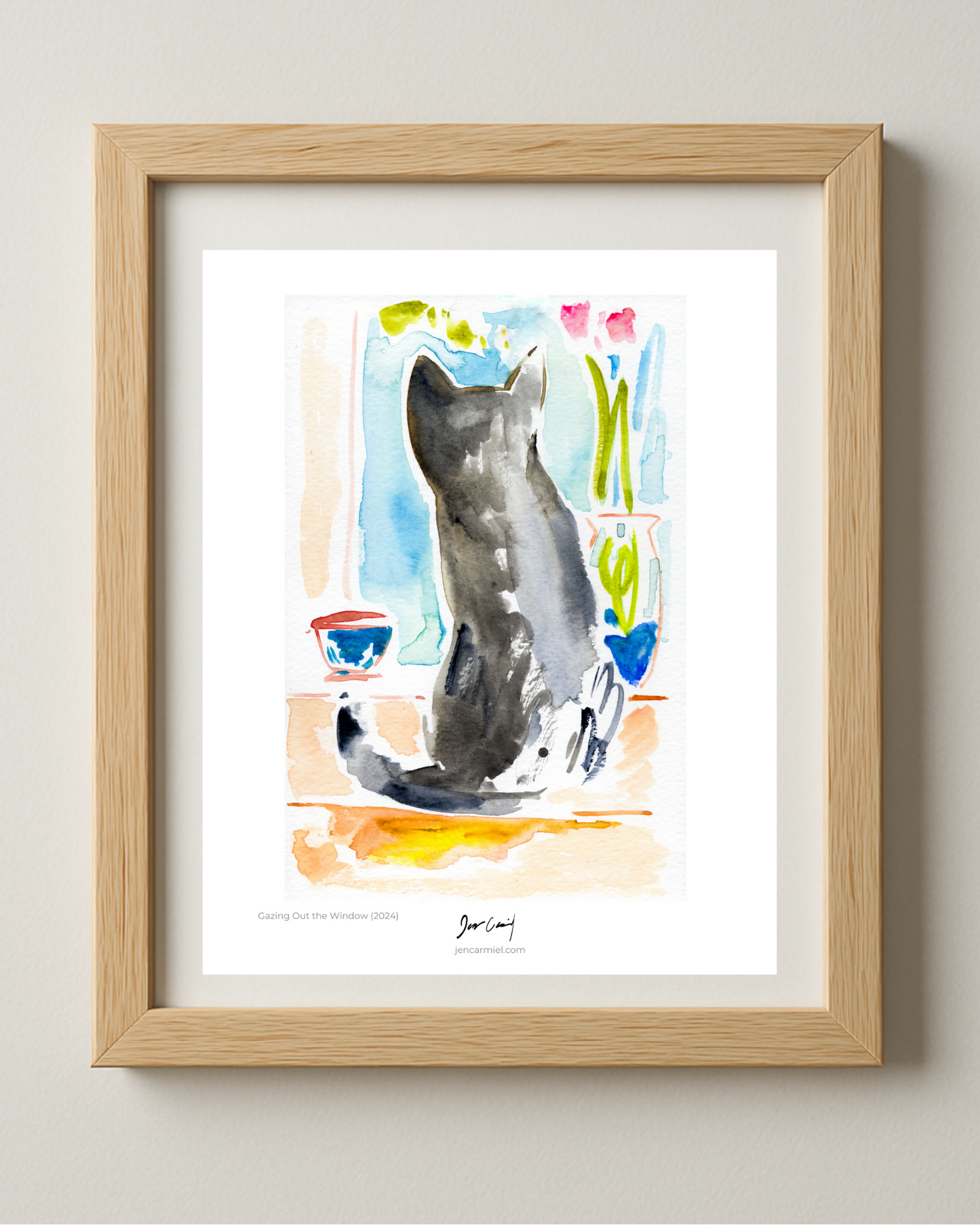 Gazing Out the Window Art Print