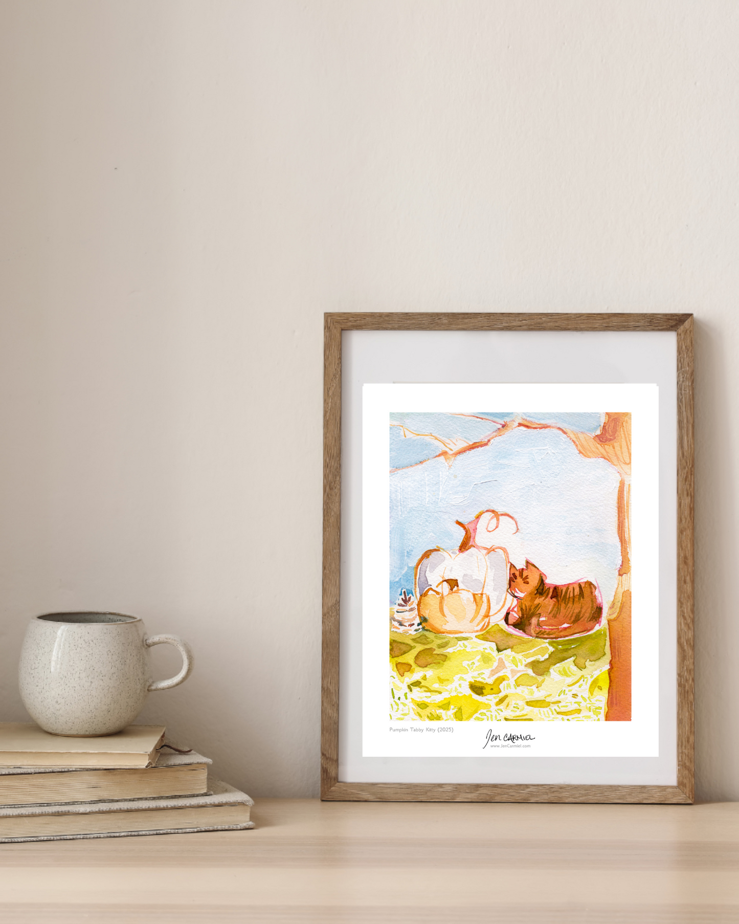 Pumpkin Tabby Kitty Art Print