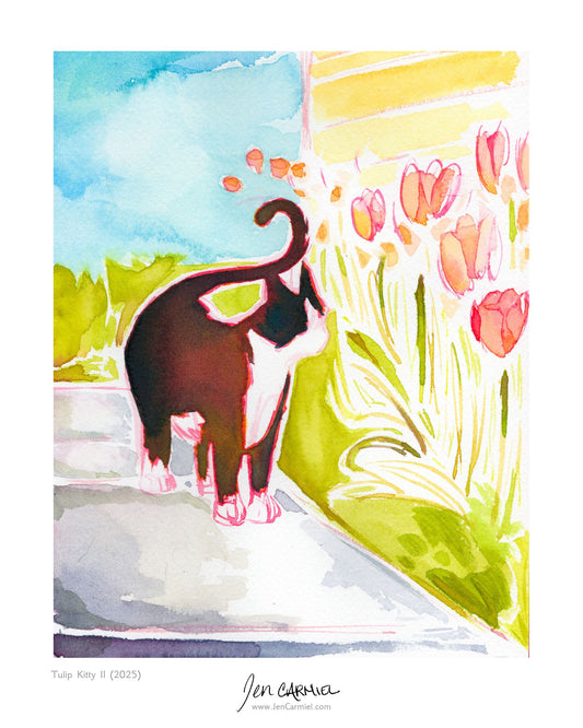 Tulip Kitty II Art Print