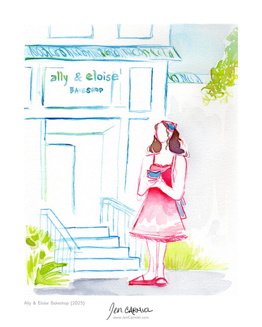 Ally and Eloise Bakeshop Art Print