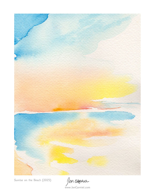Sunrise on the Beach Art Print