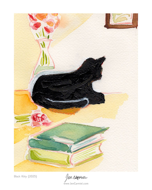 Black Kitty Art Print