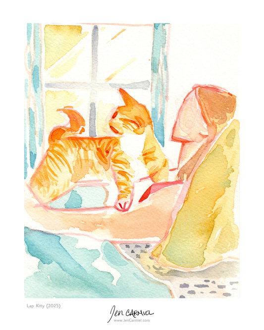 Lap Kitty Art Print