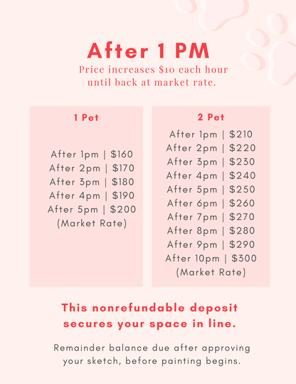 Non Refundable Deposit - Custom Watercolor Portrait