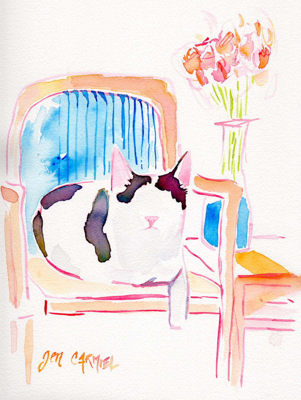 Mr. Fitz - 9x12'' Original Watercolor