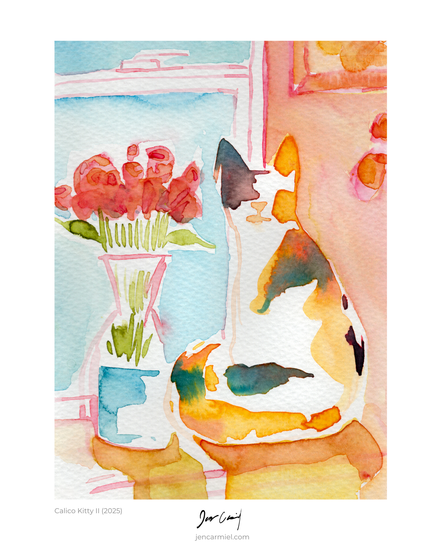 Calico Kitty II Art Print