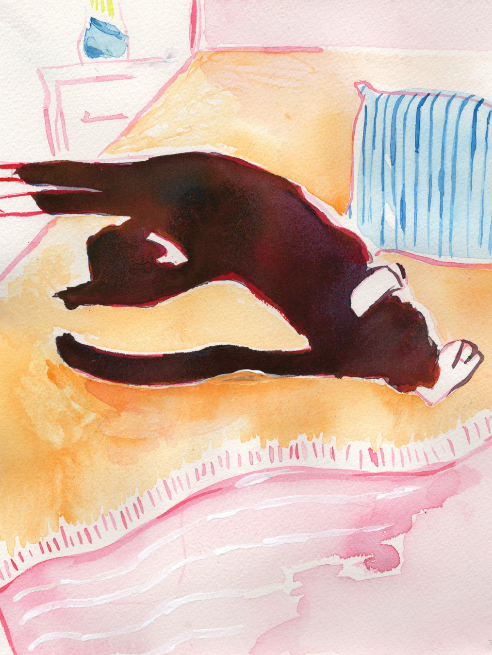 Lily's Kitty - 8x10'' Original Watercolor