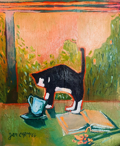Playful Kitty- Oops! (2026) 16x20'' Oil on Canvas