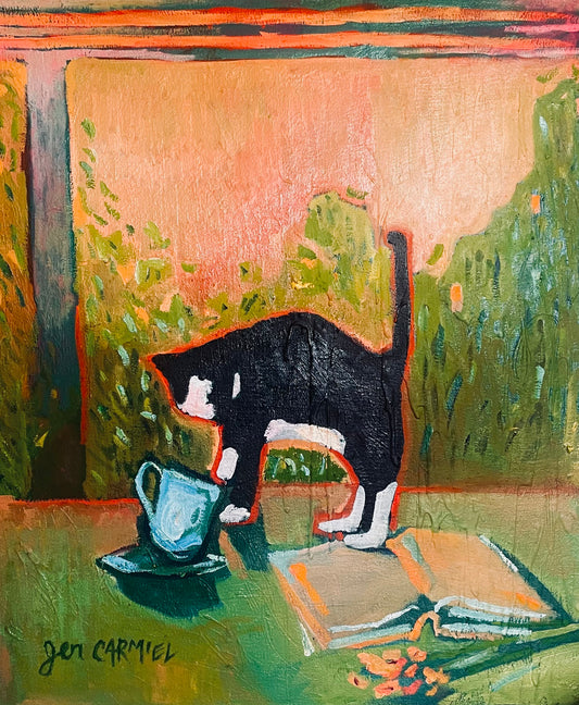 Playful Kitty- Oops! (2026) 16x20'' Oil on Canvas