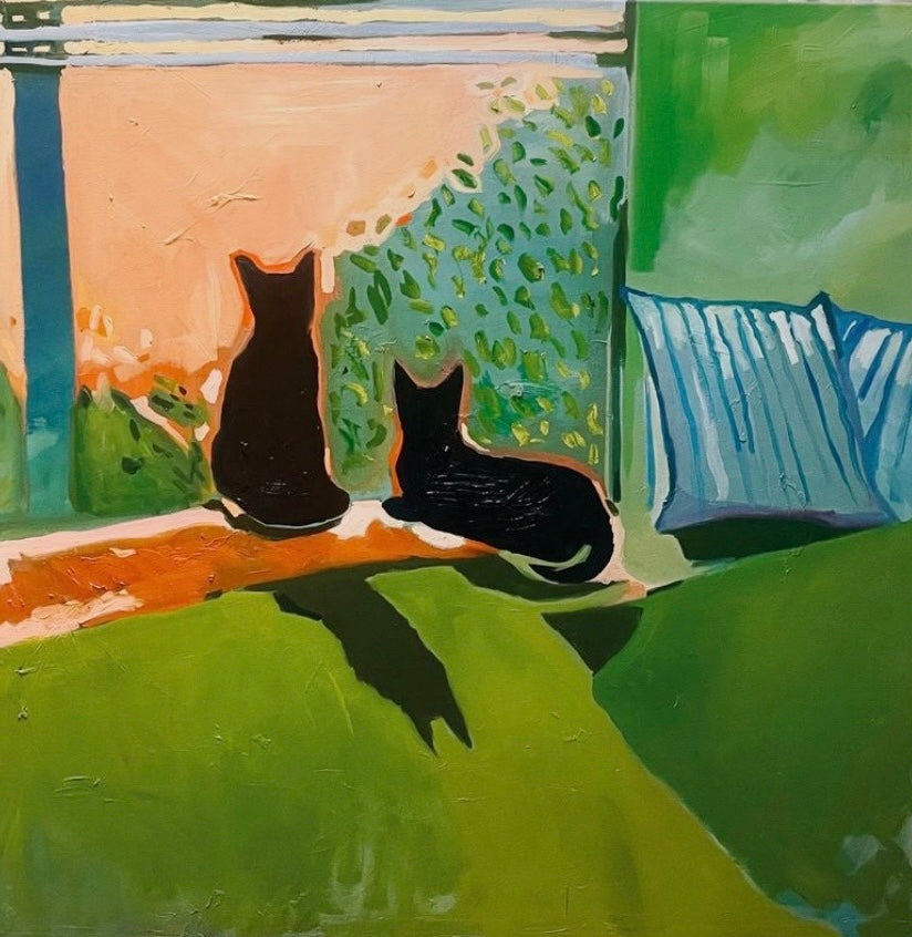 Window Watchers (2026) 36x36'' Oil on Canvas