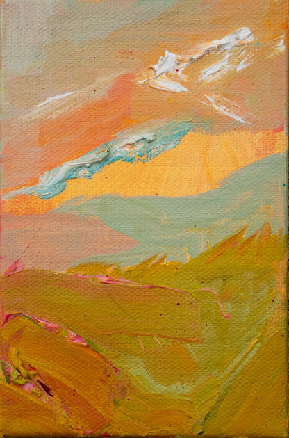 Mountainscape 2x4'' Oil on Canvas