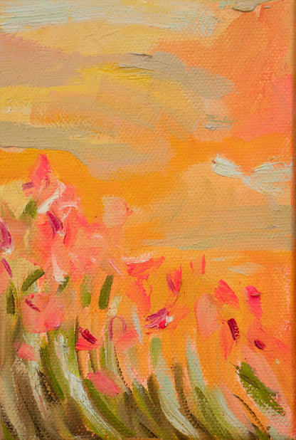Flower Field 2x4'' Oil on Canvas