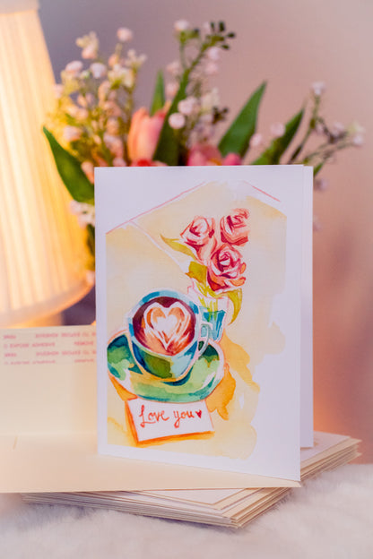 Love You Latte Greeting Cards