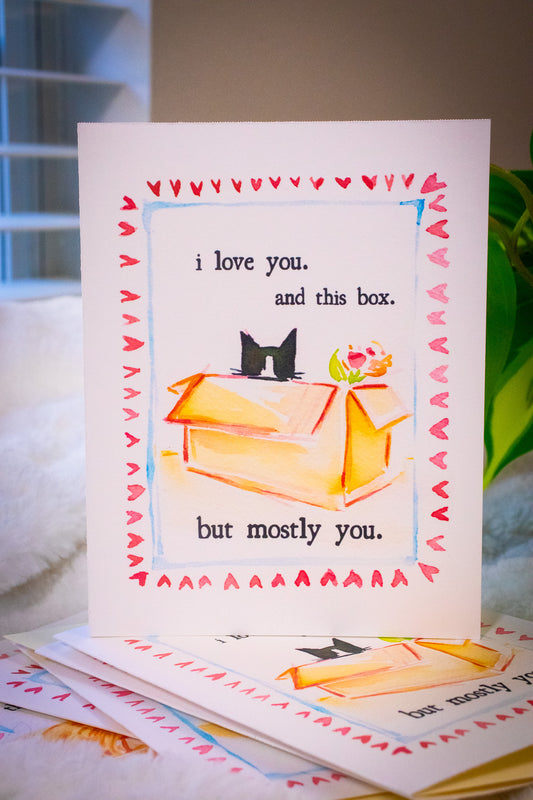 I Love You (And This Box) Valentine's Day Greeting Card