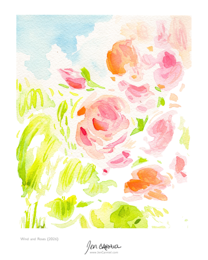 Wind and Roses Art Print - (Limited Edition of 20)