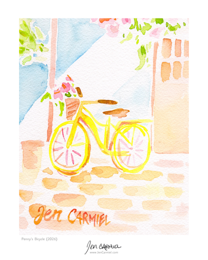 Penny's Bicycle Art Print - (Limited Edition of 20)