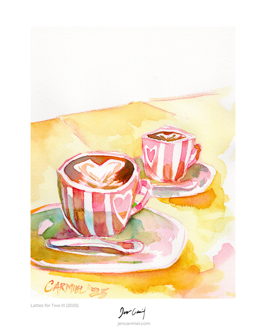 Pink Lattes Art Print