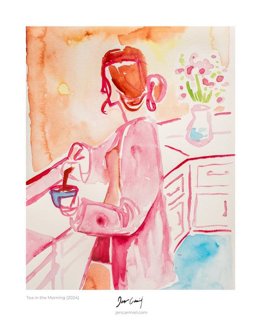 Pouring Tea Art Print