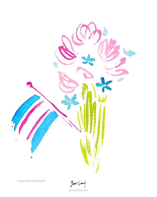 Trans Flag Art Print