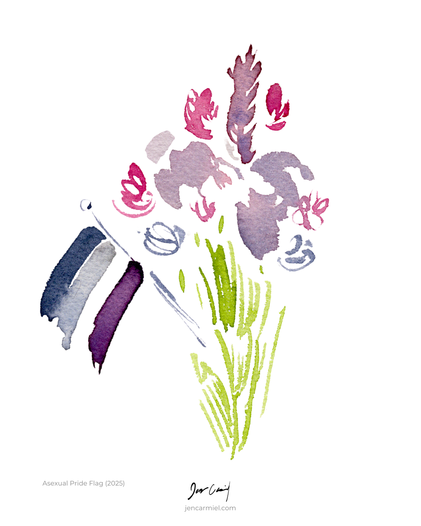 Asexual Flag Art Print