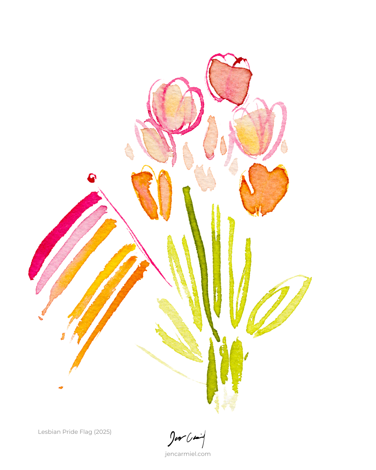 Lesbian Flag Art Print