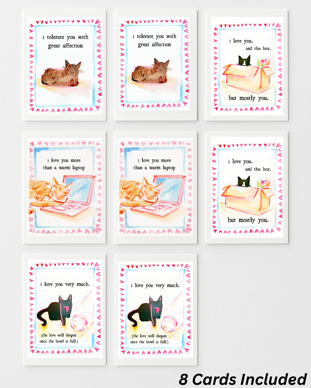 Valentine's Day Greeting Card Set