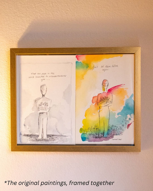 Don't Let Them Define You - Original Diptych