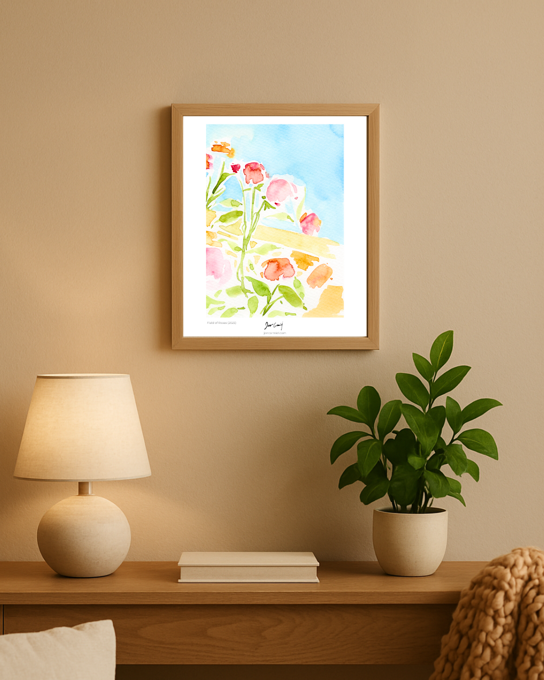 Field of Roses Art Print
