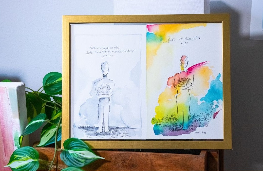 Don't Let Them Define You - Original Diptych