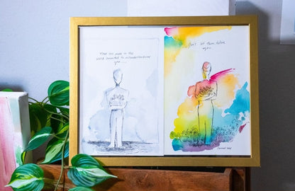 Don't Let Them Define You - Original Diptych