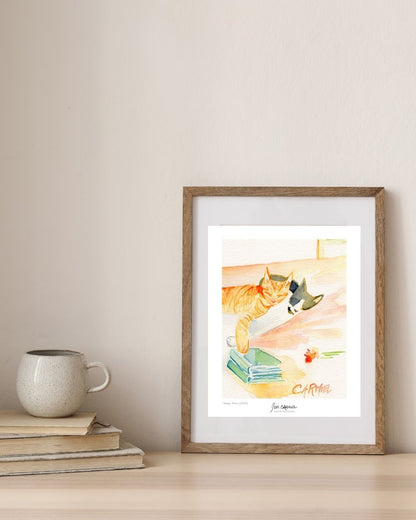 Sleepy Kitties Art Print