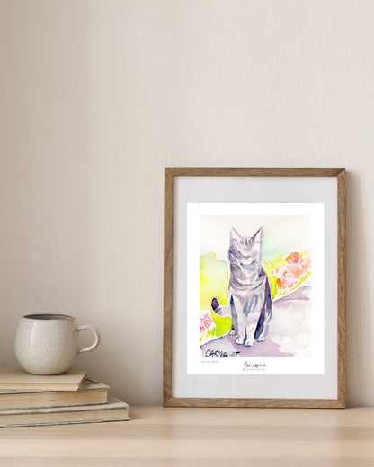 Gray Kitty Art Print