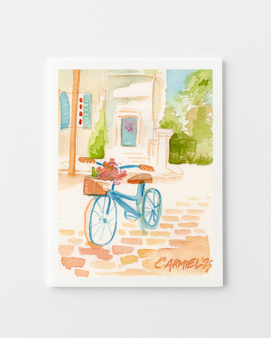 Blue Bicycle Greeting Cards