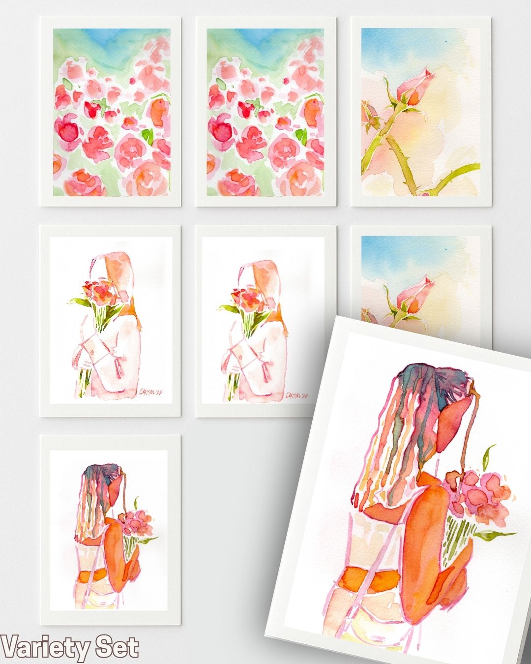 Floral Greeting Cards - Variety Set