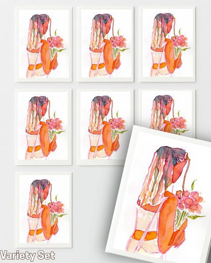 Pretty in Pink Greeting Cards