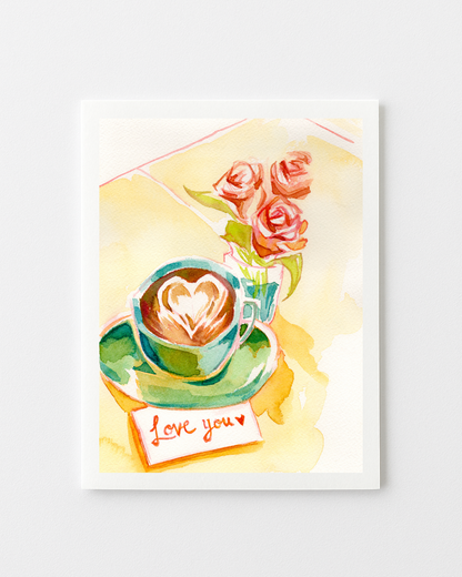 Love You Latte Greeting Cards