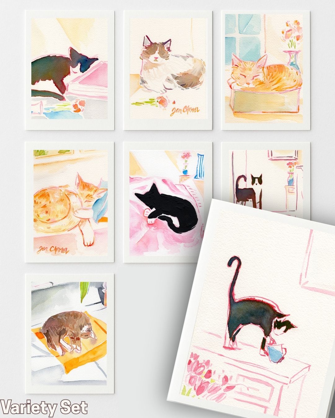 Comfy Kitty - Variety Set - Greeting Cards
