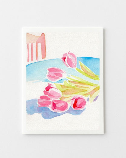 Tulips on the Table Greeting Card