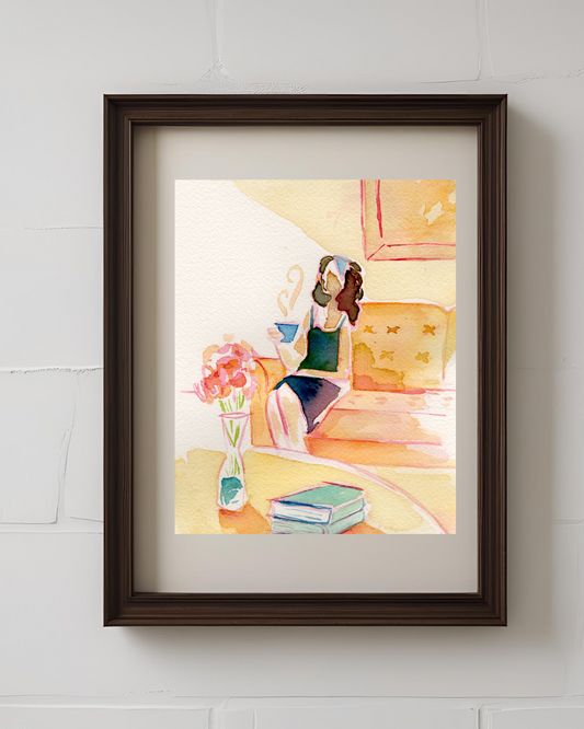 Interior at Azalea 5x7'' Original Watercolor
