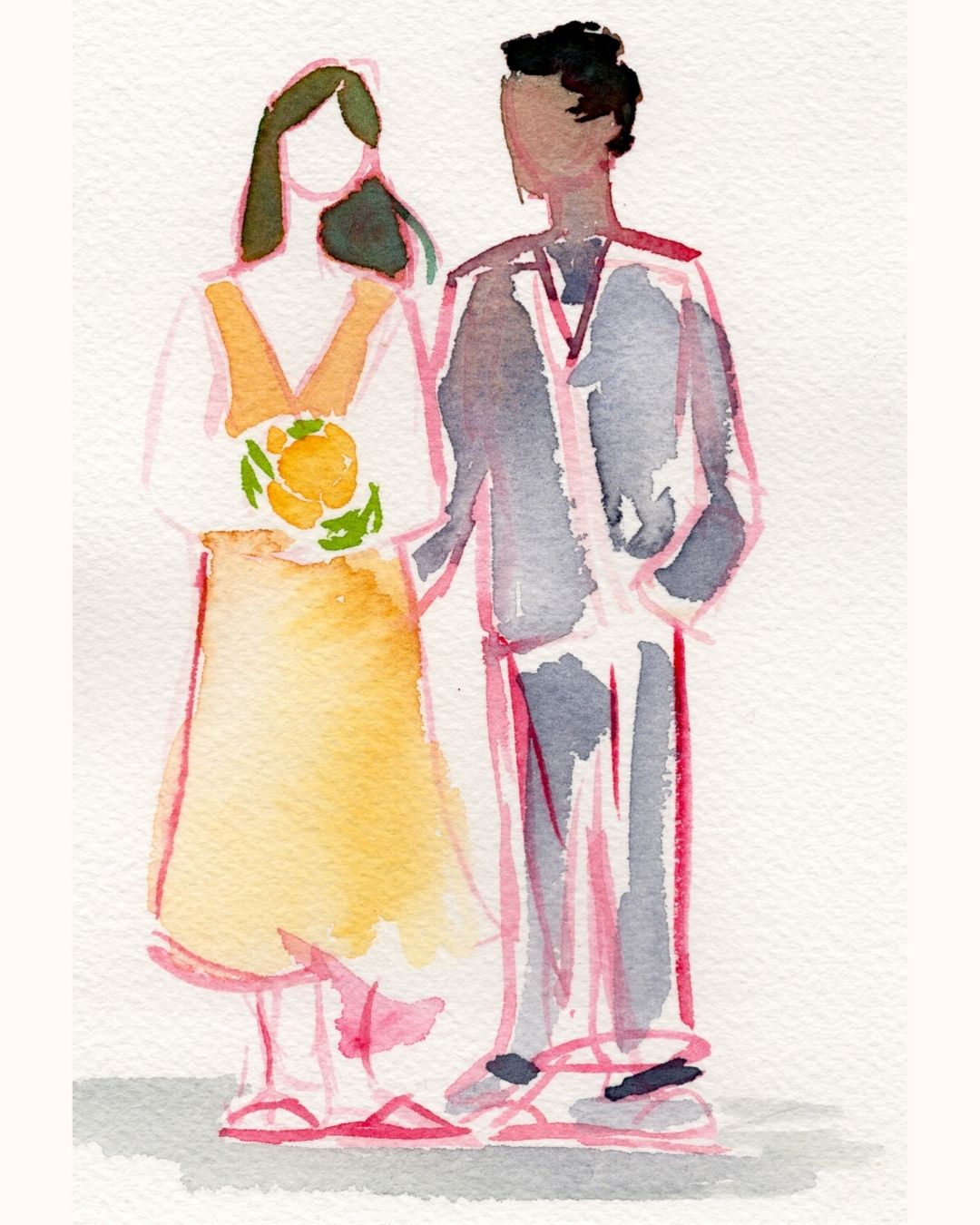 Custom 8x10'' Watercolor Portrait